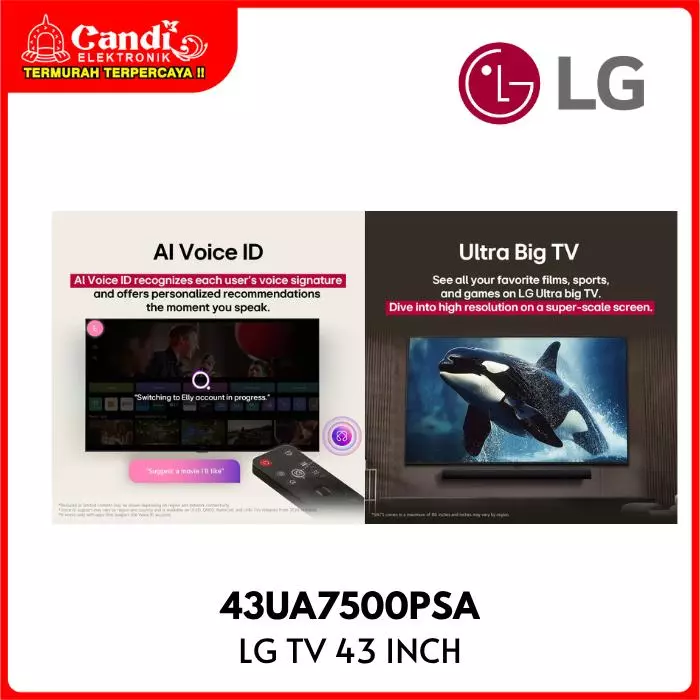 LG Smart TV UHD AI UA75 4K 2025