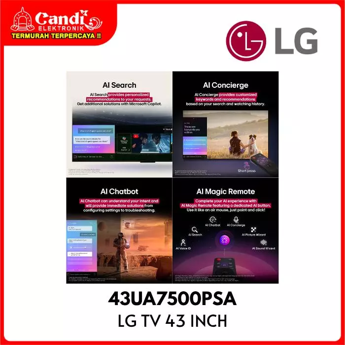 LG Smart TV UHD AI UA75 4K 2025