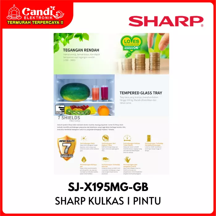 SHARP KULKAS 1 PINTU