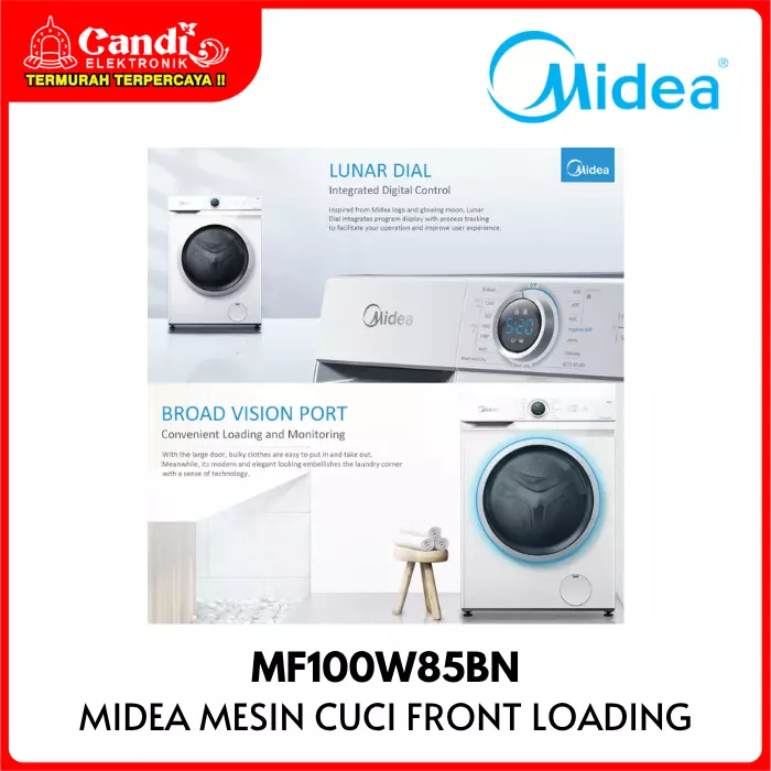 MESIN CUCI FRONT LOAD MIDEA