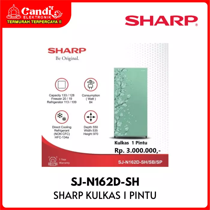 KULKAS 1 PINTU SHARP