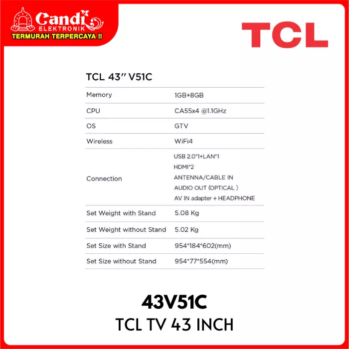TV 43 Inch TCL