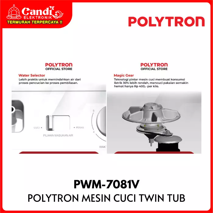 MESIN CUCI 2 TABUNG POLYTRON