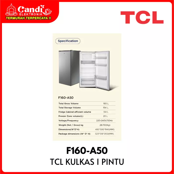 Kulkas 1 Pintu Tcl