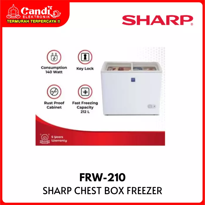 Box Freezer Sliding Door Sharp